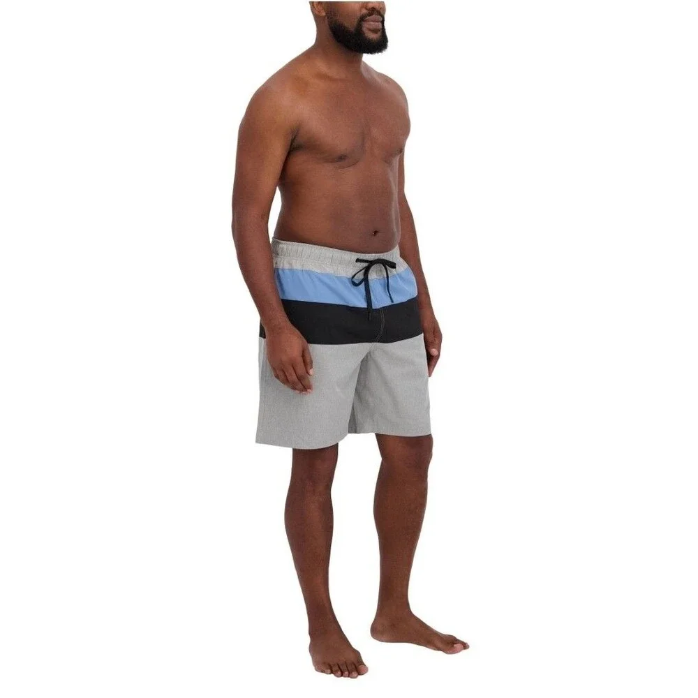 NAUTICA Swim Trunks UPF Quick Dry Comfort Liner Men's Size 42-44 XXL Gray Blue